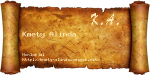 Kmety Alinda névjegykártya